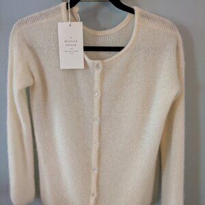 Sezane Gaspard Ecru Cardigan size xxs New with Tags